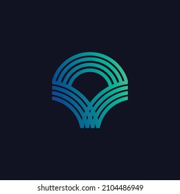 Playful abstract logo design element