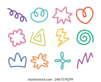Playful Abstract Shape Illustration Set