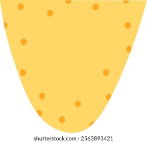 Playful abstract shape with polka dots in vector format. Vector Illustration.