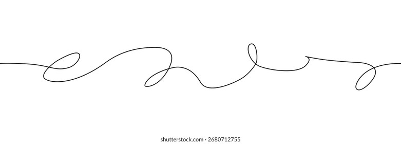 A playful abstract squiggle created with a continuous single line with varied loops and elegant flowing motion. Great for modern branding, packaging, web design, and creative decor applications.