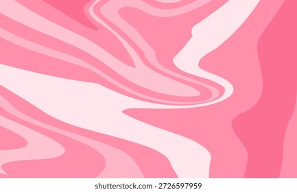 Padrão ondulado abstrato lúdico em tons de rosa e branco, apresentando curvas suaves e fluidas e um doce, chiclete inspirado estética. vetor Eps 10