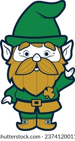 With its playful and adorable style, this kawaii Leprechaun cartoon illustration is sure to delight anyone who sees it.