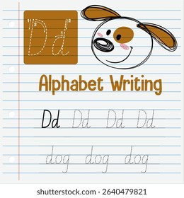 Playful alphabet learning with a cute dog theme