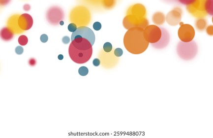 Playful Arrangement of Colorful Blurred Circles