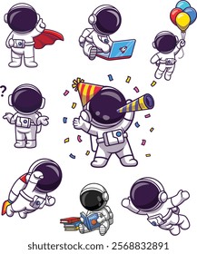 Playful Astronaut Adventures in Space Exploration