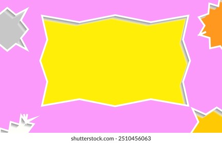 
playful Background. Colorful Wavy frames Design. Bright and Playful Abstract Pattern. Dynamic border Shape on Pink. Modern Geometric Fun and Energetic Background. Retro Pop Art Design. Colorful Bold 