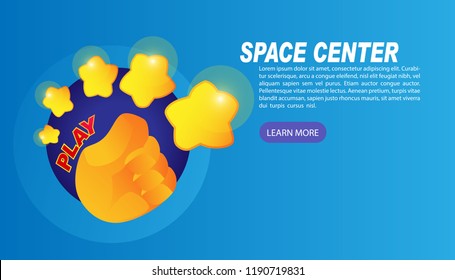 playful background for space or kids event. vector illustration.