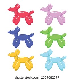 Playful Balloon Dog Vector Illustration