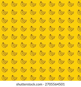 Verspieltes Bananenmuster Hintergrund mit hellgelben tropischen Vibes