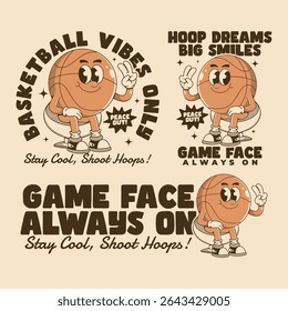 Playful Basketball Character with Positive Vibes