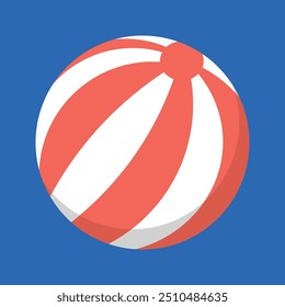 Playful beach ball vector illustration with a bright, colorful design. Ideal for summer-themed projects, branding, and merchandise. High-quality, scalable artwork that brings a fun.