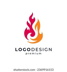 playful bird with fire for business, finance or brand identity logo design