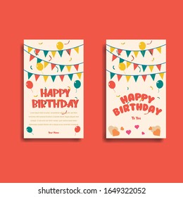 Playful Birthday Card Design Template