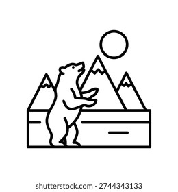 Playful black and white vector illustration of a cat climbing a warning sign, symbolizing hazard and safety with a cute, engaging design ideal for infographics and educational materials.