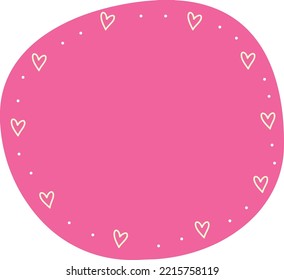 Playful blank circle memo and journal planner illustration