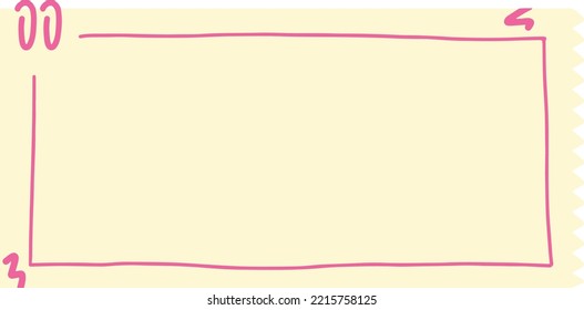 Memo de rectángulo en blanco y ilustración del planificador del diario