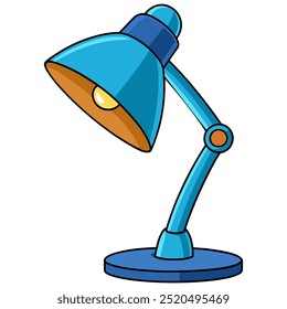 Playful Blue School Lamp in Cartoon Style