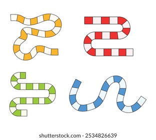 Playful Board Game Path Template for Worksheet