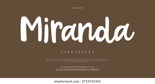 Uma fonte manuscrita divertida e arrojada com uma personalidade amigável e moderna.