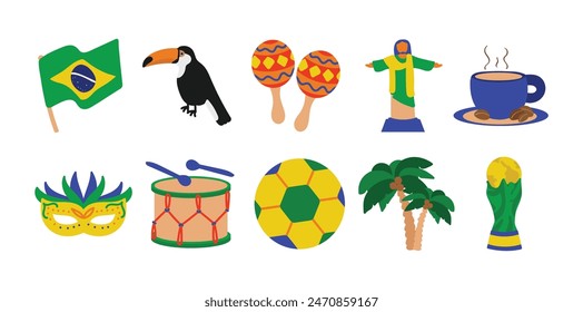 Playful Brazil Illustration Set Bundle
