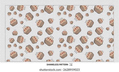 Playful Brown Smores Simple Seamless Pattern Design
