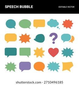 Playful Bubble Speech Set Of Illustration For Messaging Labels Comics Dialog Cloud Design Elements
