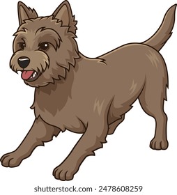 Playful cairn terrier vector illustration