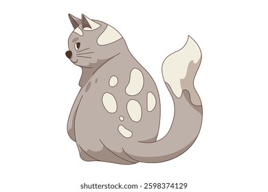 Playful Cartoon Cat Vector Illustration