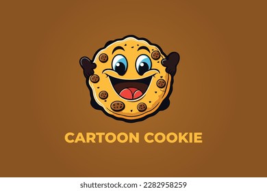 Playful Cartoon Cookie Character Logo Design
