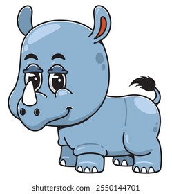 Desenho animado bonito Rhino Illustration