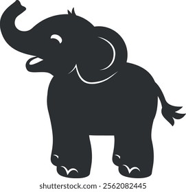 Playful Cartoon Elephant Vector Illustration