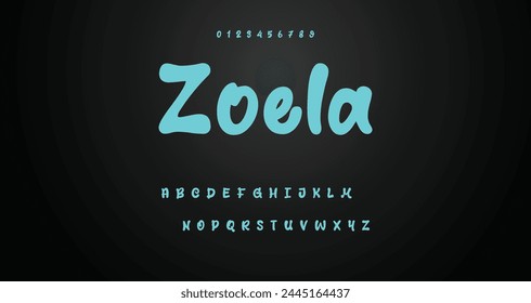 Playful cartoon Font, funky typeface for joyful brings life designs like children's artwork, birthday invitations, playful branding, and carnival typography. Vector typeset