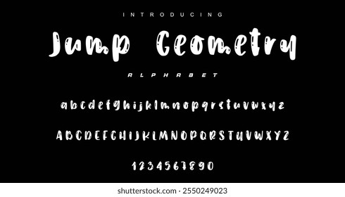 Playful cartoon Font, funky typeface for joyful brings life designs like children's artwork, birthday invitations, playful branding, and carnival typography. Vector typeset