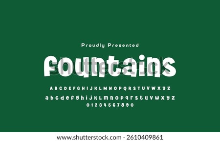 Playful cartoon Font, funky typeface for joyful brings life designs like children's artwork, birthday invitations, playful branding, and carnival.Playful cartoon Font, funky typeface for joyful brings