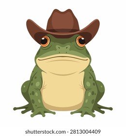 A playful cartoon frog