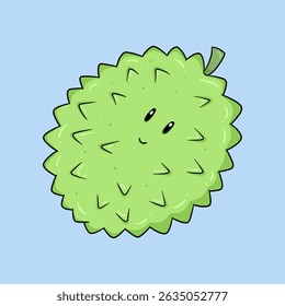 A playful cartoon illustration of a lychee fruit, ideal for food branding, packaging, or educational content.