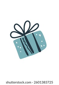 Playful cartoon present box with simple design