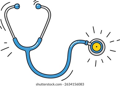 Playful Cartoon Stethoscope Yellow Ball Pediatric Medical Tool Children Health