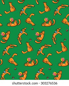Playful Cat Seamless Pattern