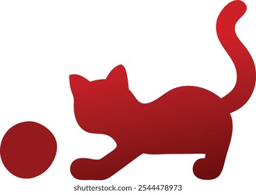 A playful cat silhouette icon vector illustration, ideal for pet stores, veterinarians, and animal shelters. Perfect for branding, logos, and digital designs focused on pet care.