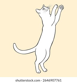 Playful Cat Vector Illustration for Pet and Animal Designs