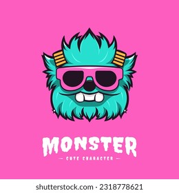 Playful and charming kawaii monster illustration, great for creating a fun and whimsical atmosphere