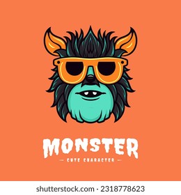 Playful and charming kawaii monster illustration, great for creating a fun and whimsical atmosphere