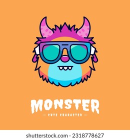 Playful and charming kawaii monster illustration, great for creating a fun and whimsical atmosphere