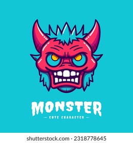 Playful and charming kawaii monster illustration, great for creating a fun and whimsical atmosphere