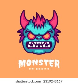 Playful and charming kawaii monster illustration, great for creating a fun and whimsical atmosphere