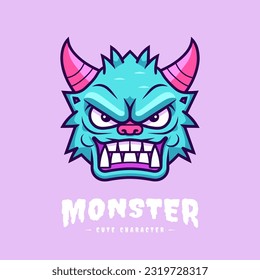 Playful and charming kawaii monster illustration, great for creating a fun and whimsical atmosphere