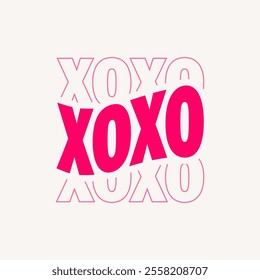 A playful and charming "Pink XOXO" design that captures the essence of love and affection with a fun twist