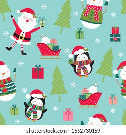 playful christmas seamless pattern design