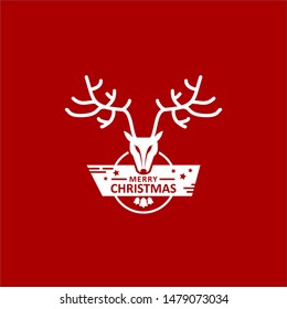 playful Christmas tree with merry Christmas type on a board. for logo, banner, photo booth background and other design